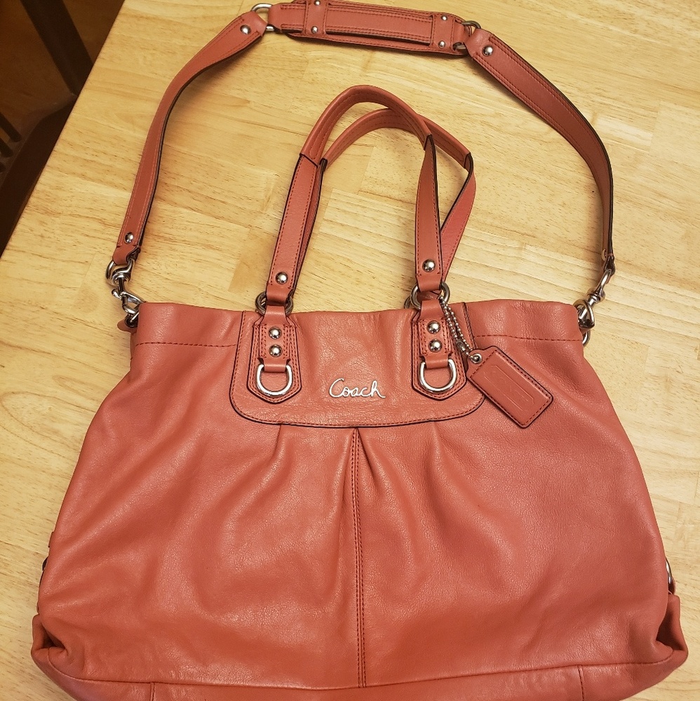 Coach Coral Leather Purse!